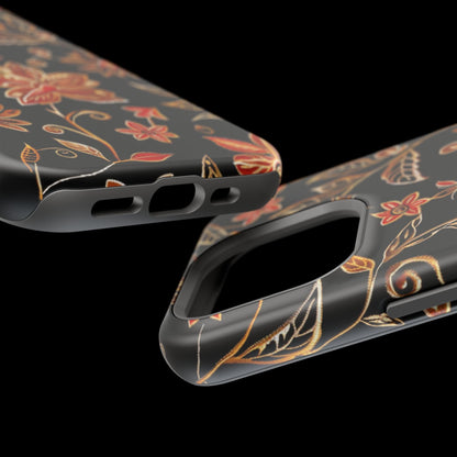 Floral Noir Magnetic Impact - Resistant Phone Case - DIGITAL X