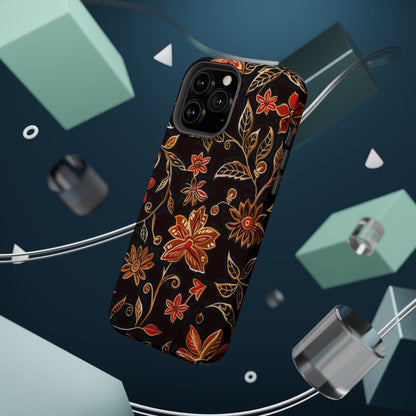 Floral Noir Magnetic Impact - Resistant Phone Case - DIGITAL X