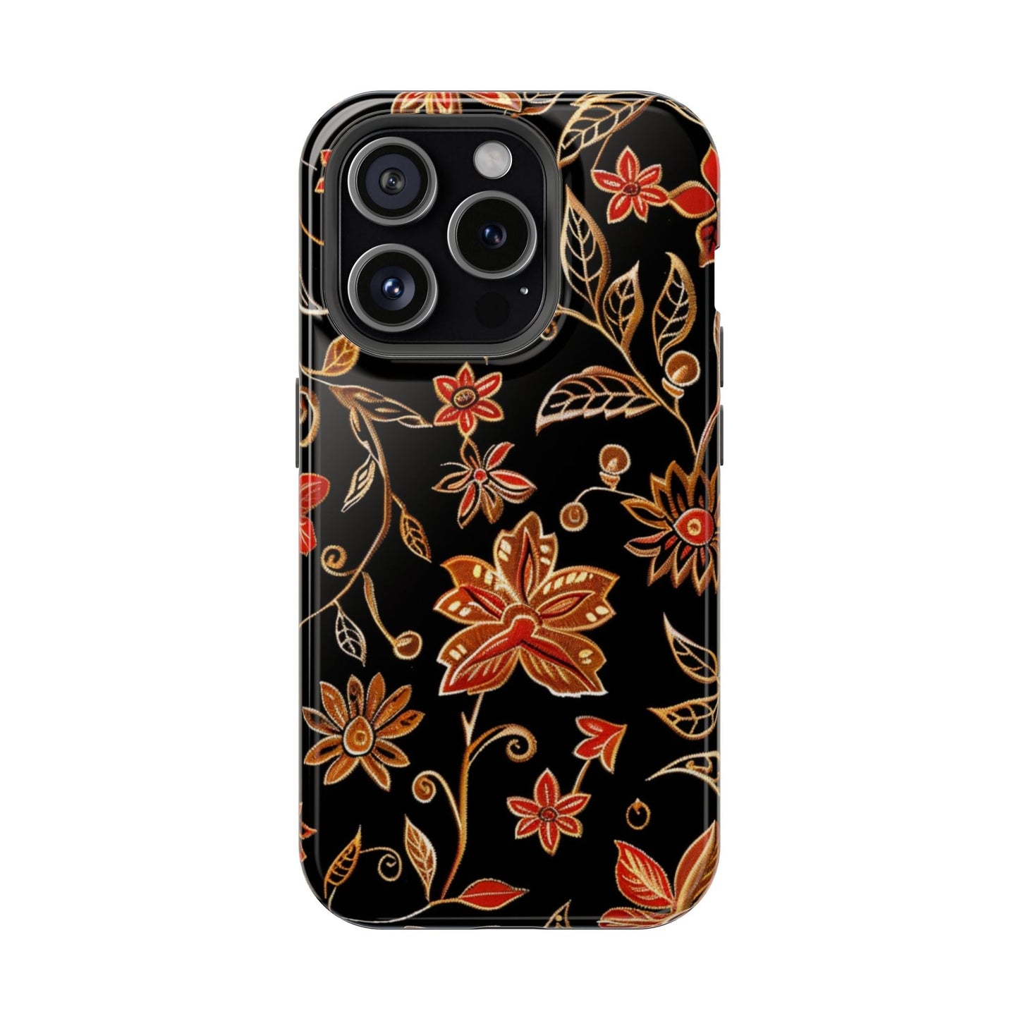 Floral Noir Magnetic Impact - Resistant Phone Case - DIGITAL X