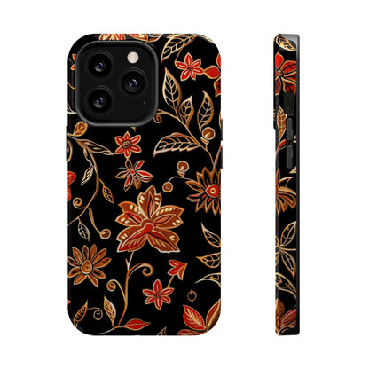 Floral Noir Magnetic Impact - Resistant Phone Case - DIGITAL X