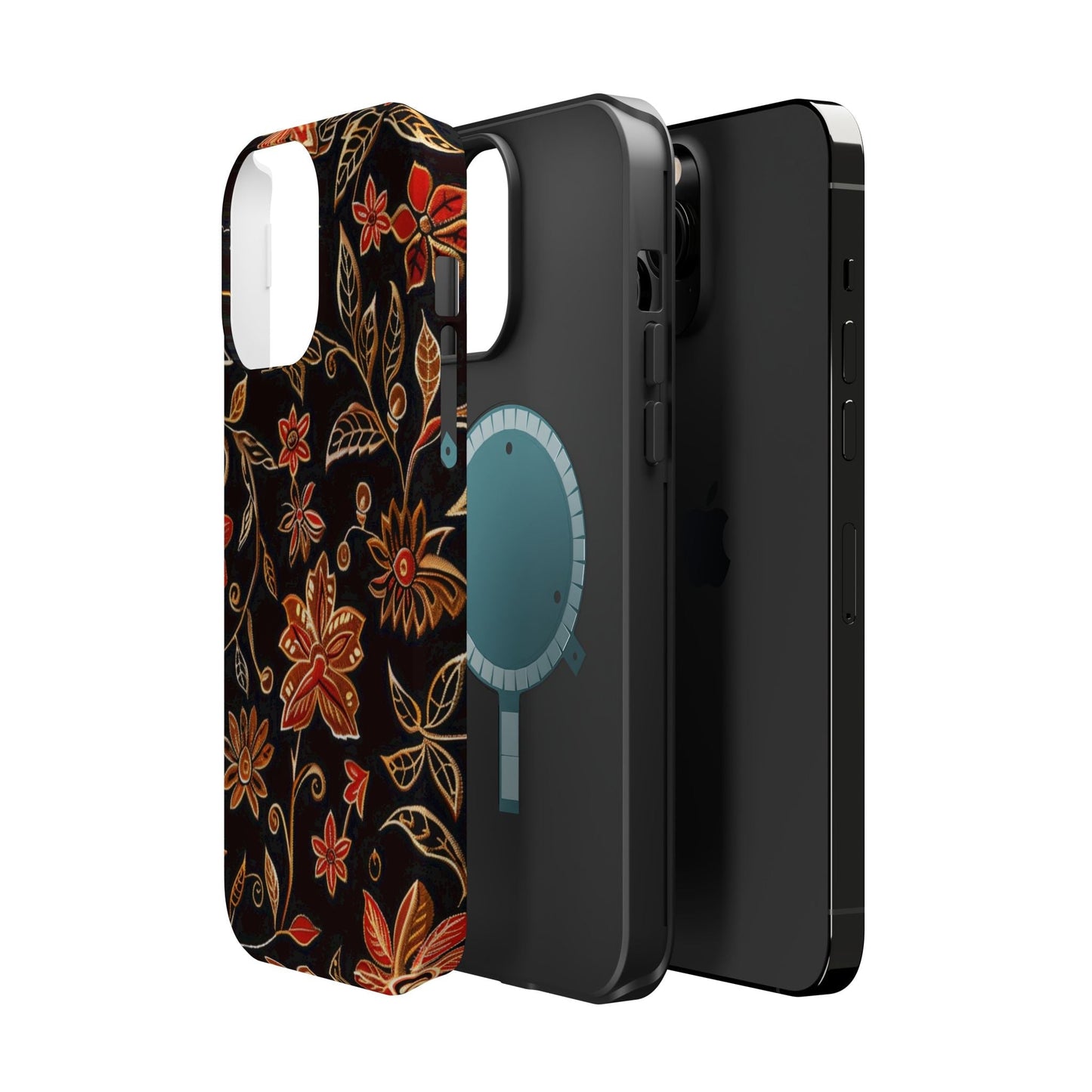 Floral Noir Magnetic Impact - Resistant Phone Case - DIGITAL X