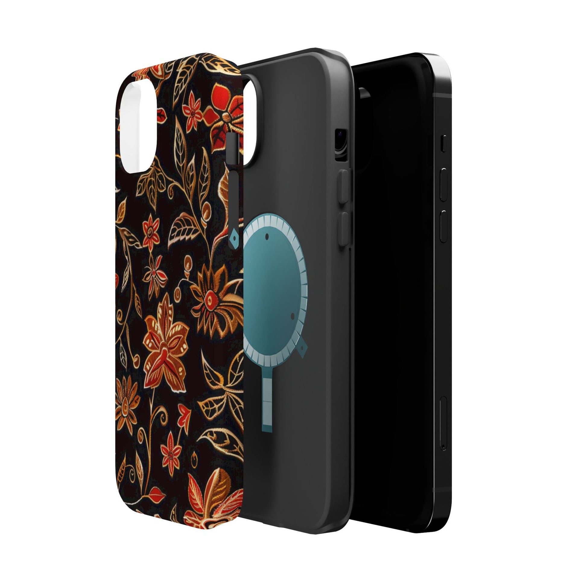 Floral Noir Magnetic Impact - Resistant Phone Case - DIGITAL X