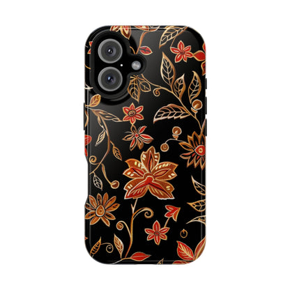 Floral Noir Magnetic Impact - Resistant Phone Case - DIGITAL X