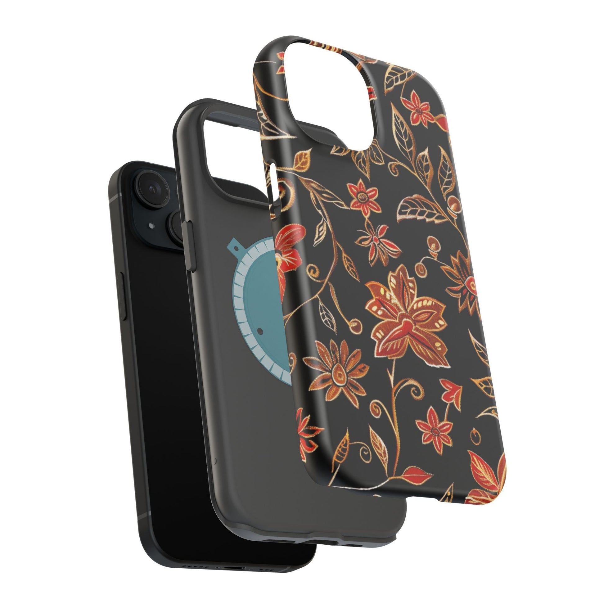Floral Noir Magnetic Impact - Resistant Phone Case - DIGITAL X
