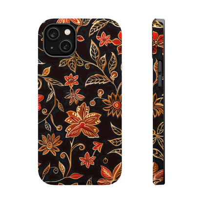 Floral Noir Magnetic Impact - Resistant Phone Case - DIGITAL X