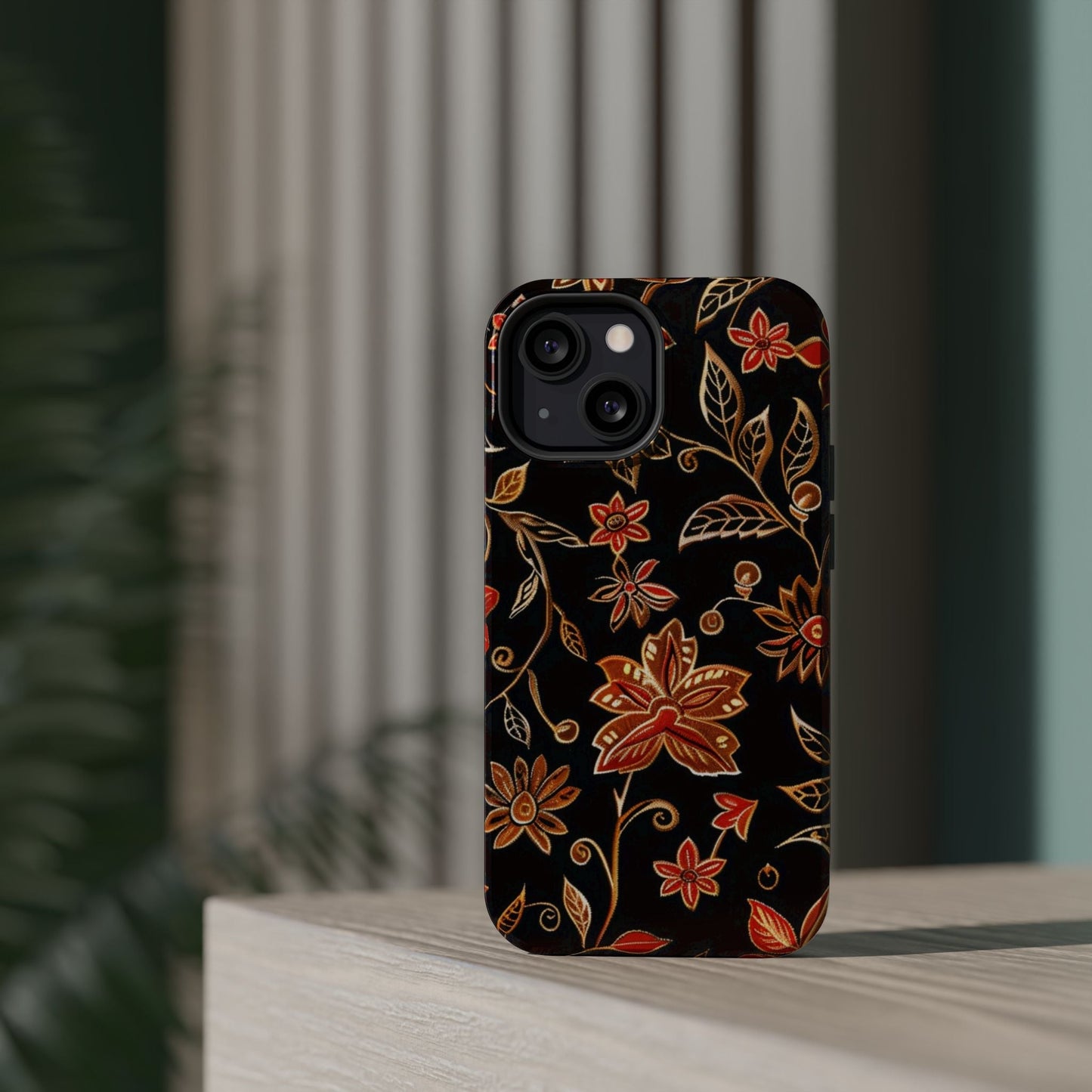 Floral Noir Magnetic Impact - Resistant Phone Case - DIGITAL X