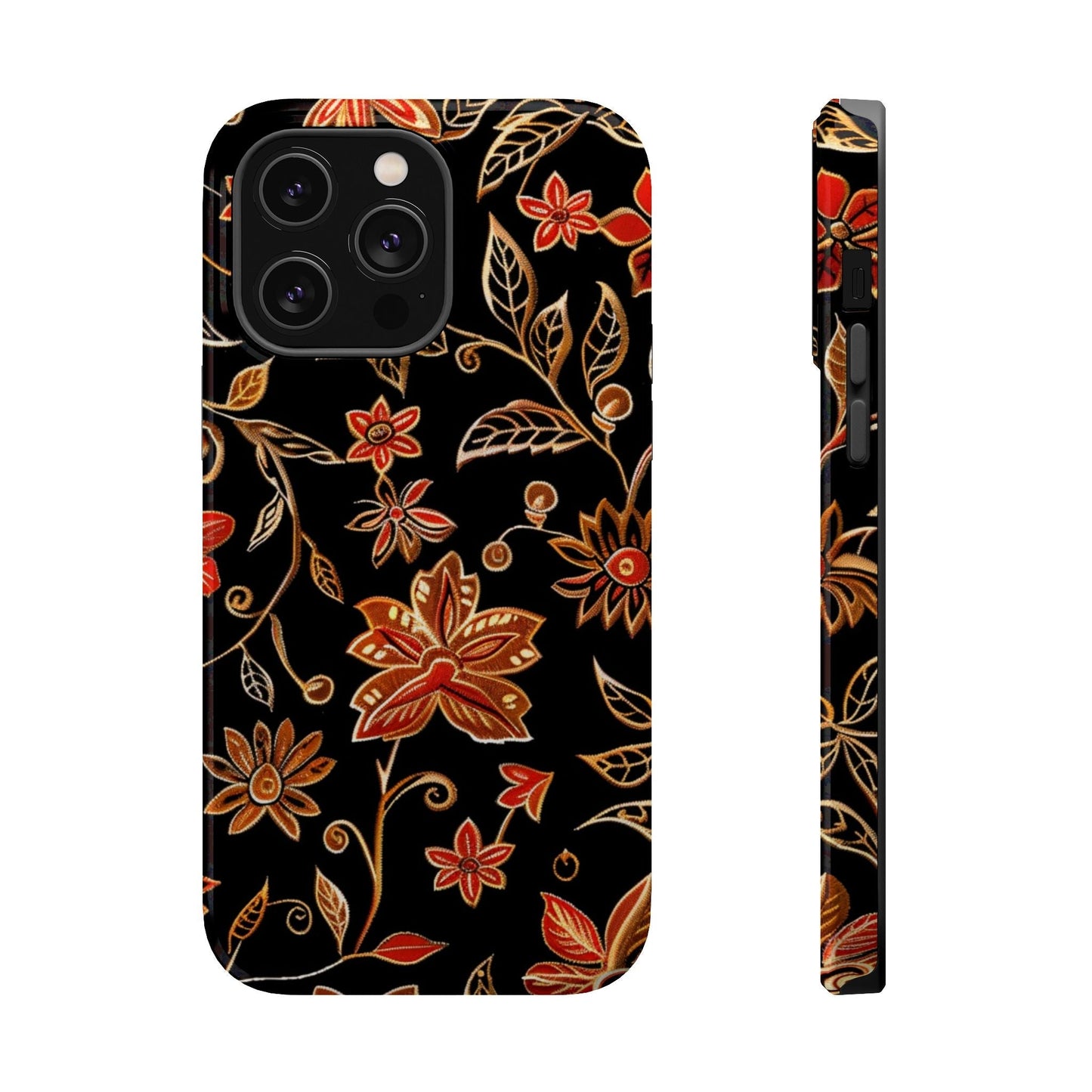 Floral Noir Magnetic Impact - Resistant Phone Case - DIGITAL X