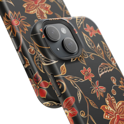 Floral Noir Magnetic Impact - Resistant Phone Case - DIGITAL X