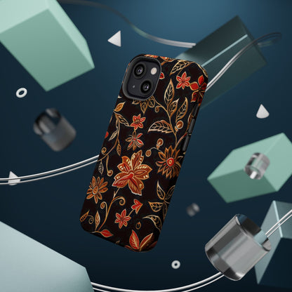 Floral Noir Magnetic Impact - Resistant Phone Case - DIGITAL X