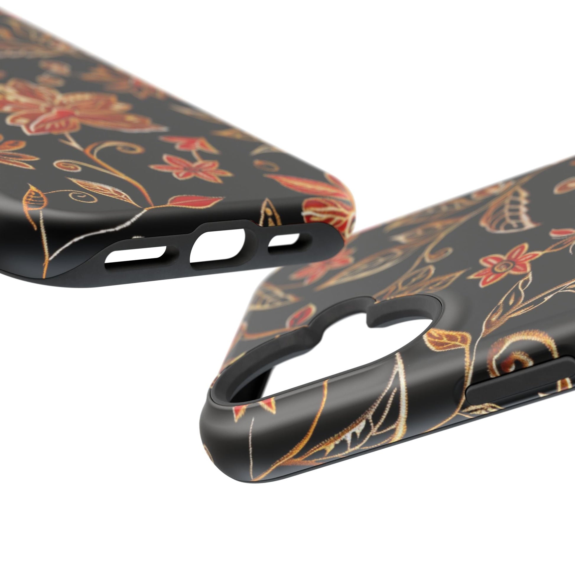 Floral Noir Magnetic Impact - Resistant Phone Case - DIGITAL X