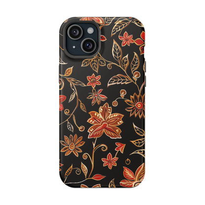 Floral Noir Magnetic Impact - Resistant Phone Case - DIGITAL X