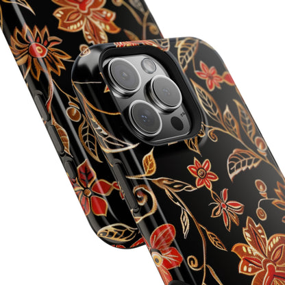 Floral Noir Magnetic Impact - Resistant Phone Case - DIGITAL X