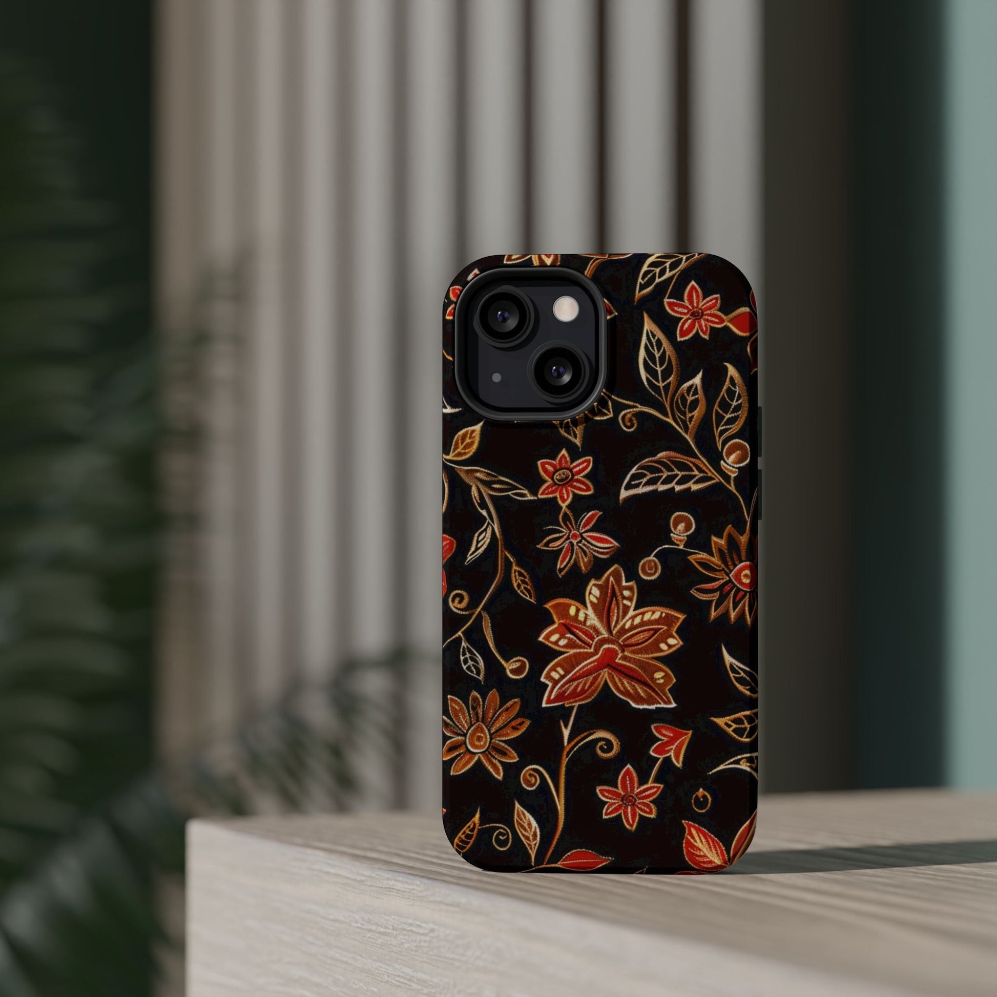 Floral Noir Magnetic Impact - Resistant Phone Case - DIGITAL X