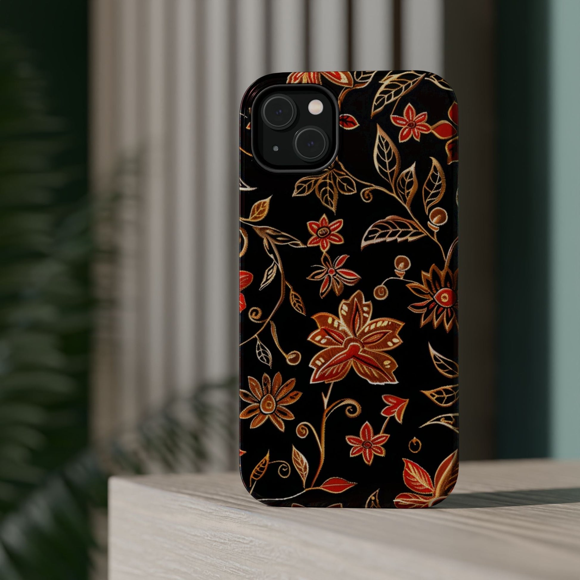 Floral Noir Magnetic Impact - Resistant Phone Case - DIGITAL X