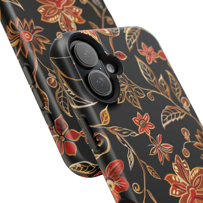 Floral Noir Magnetic Impact - Resistant Phone Case - DIGITAL X