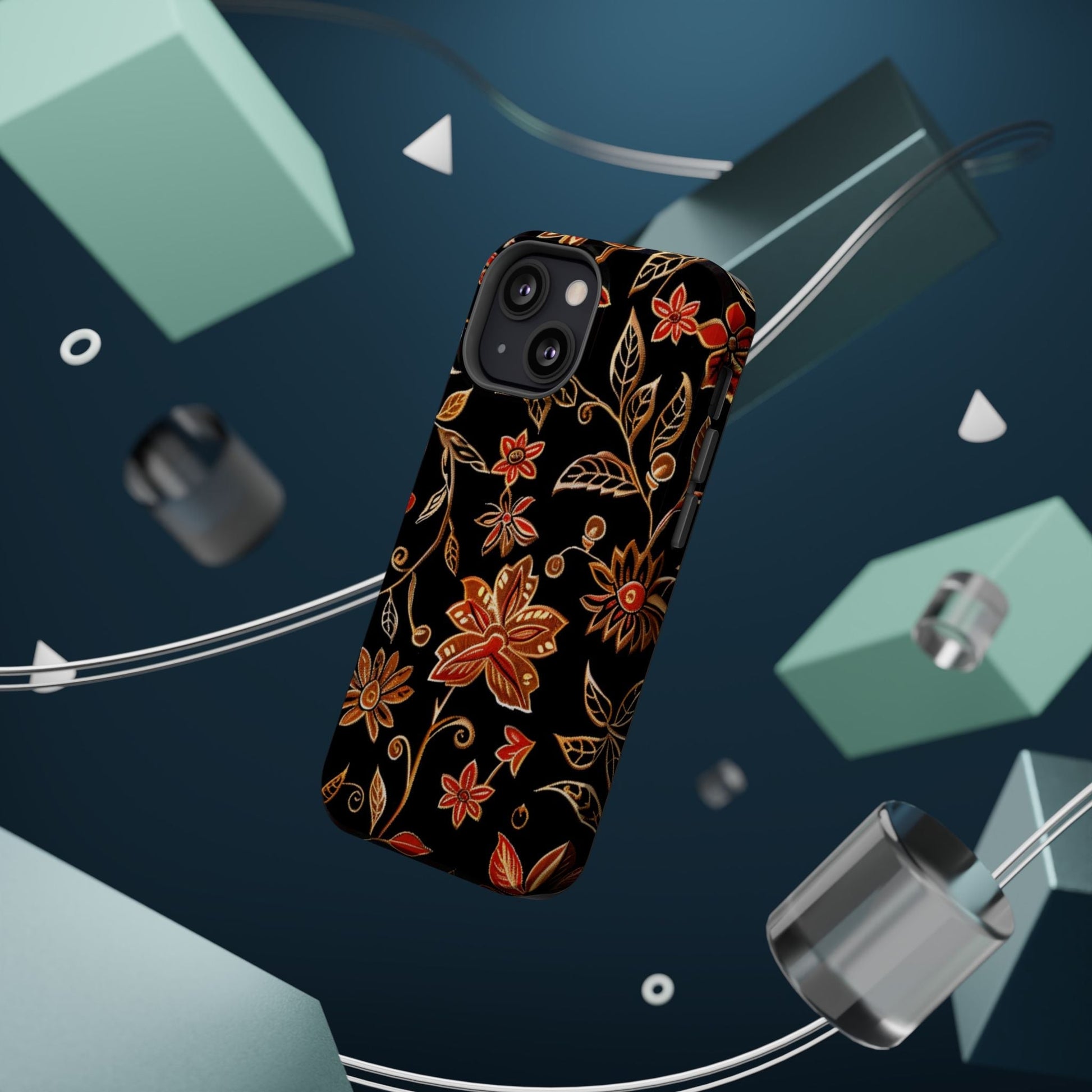 Floral Noir Magnetic Impact - Resistant Phone Case - DIGITAL X