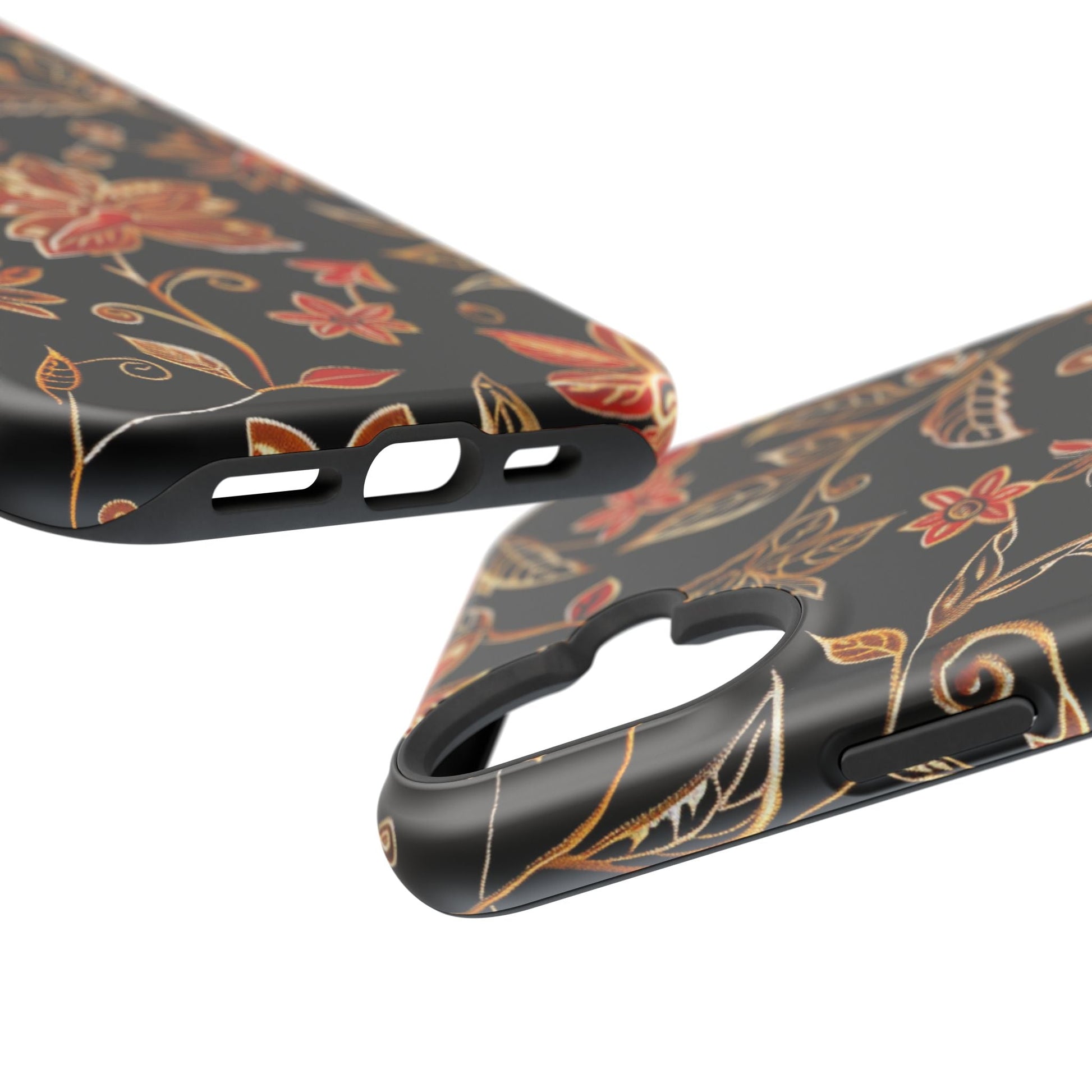 Floral Noir Magnetic Impact - Resistant Phone Case - DIGITAL X