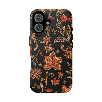 Floral Noir Magnetic Impact - Resistant Phone Case - DIGITAL X