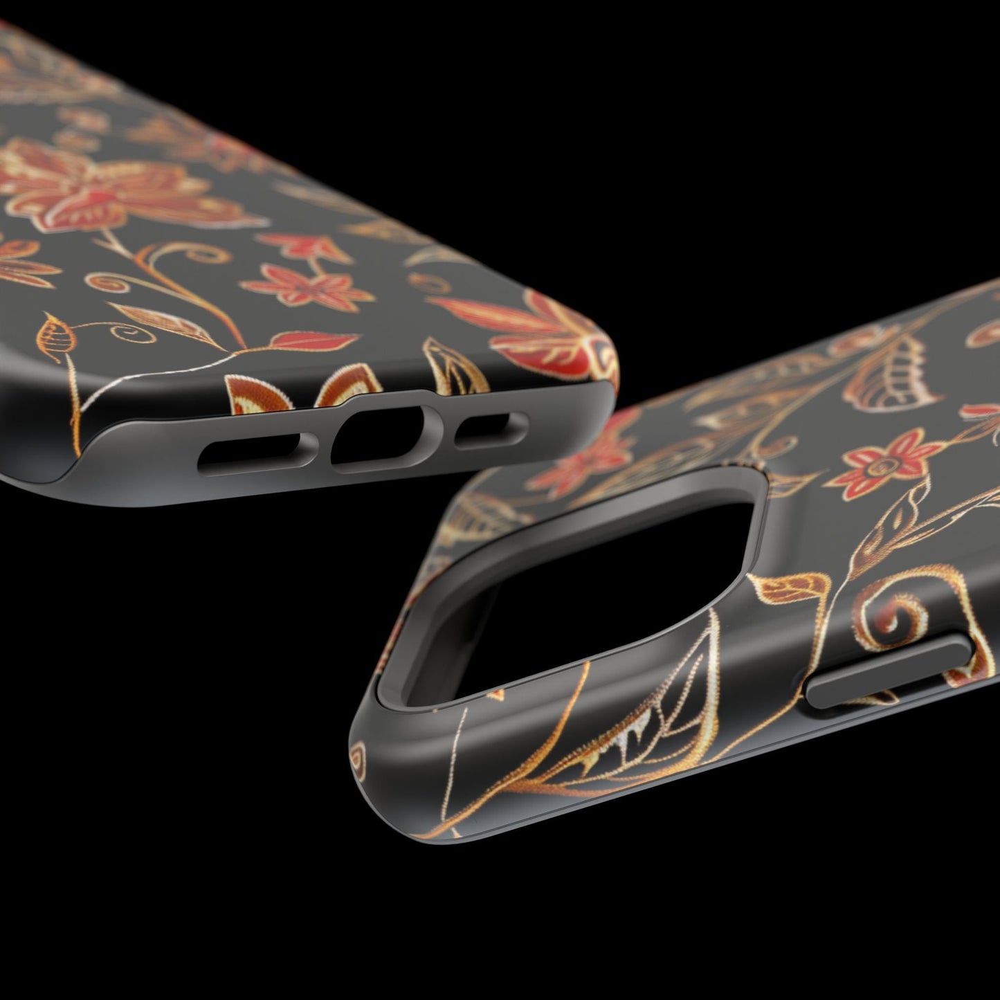 Floral Noir Magnetic Impact - Resistant Phone Case - DIGITAL X