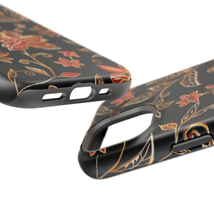 Floral Noir Magnetic Impact - Resistant Phone Case - DIGITAL X