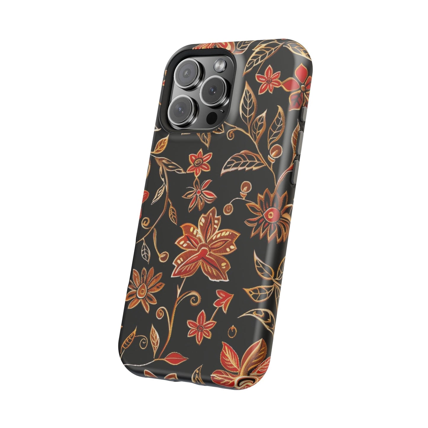 Floral Noir Magnetic Impact - Resistant Phone Case - DIGITAL X