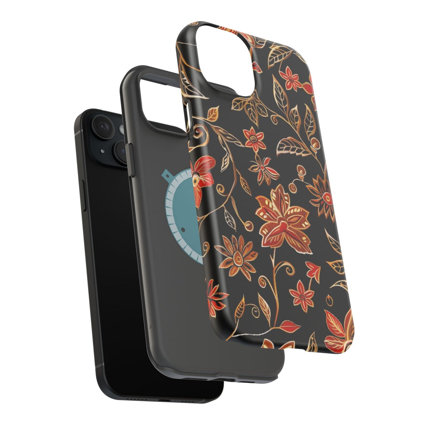 Floral Noir Magnetic Impact - Resistant Phone Case - DIGITAL X