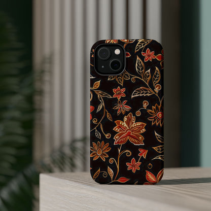 Floral Noir Magnetic Impact - Resistant Phone Case - DIGITAL X