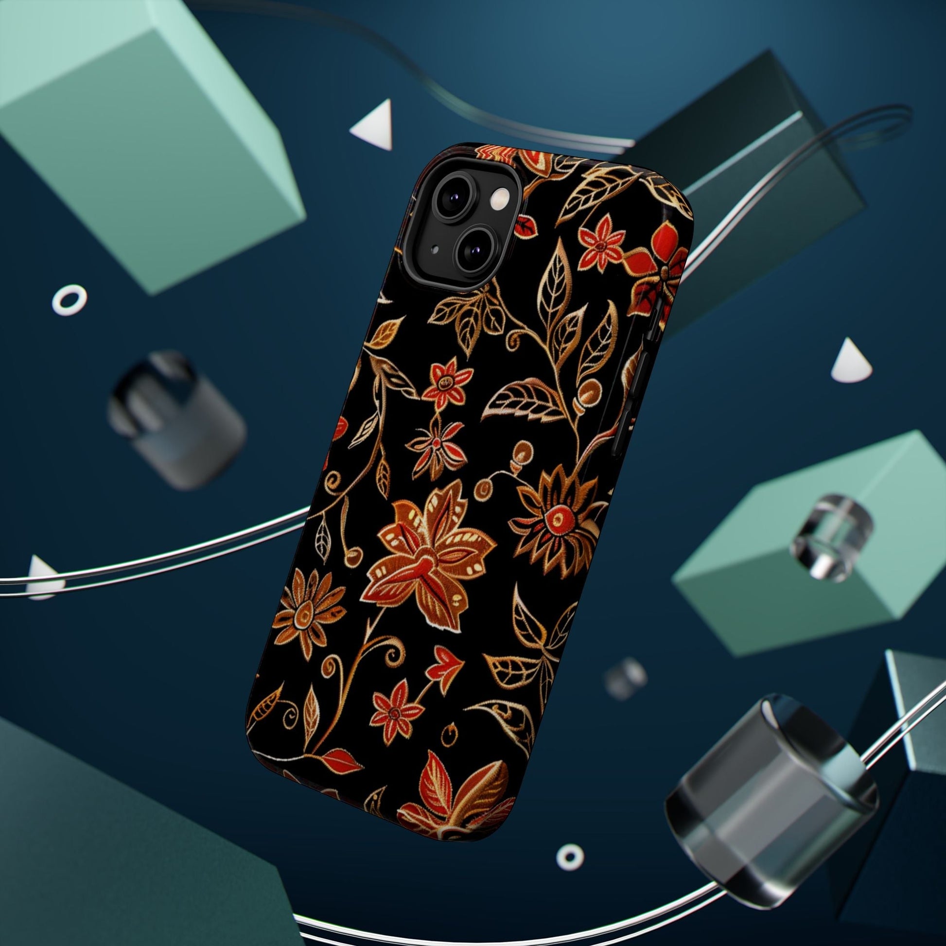 Floral Noir Magnetic Impact - Resistant Phone Case - DIGITAL X