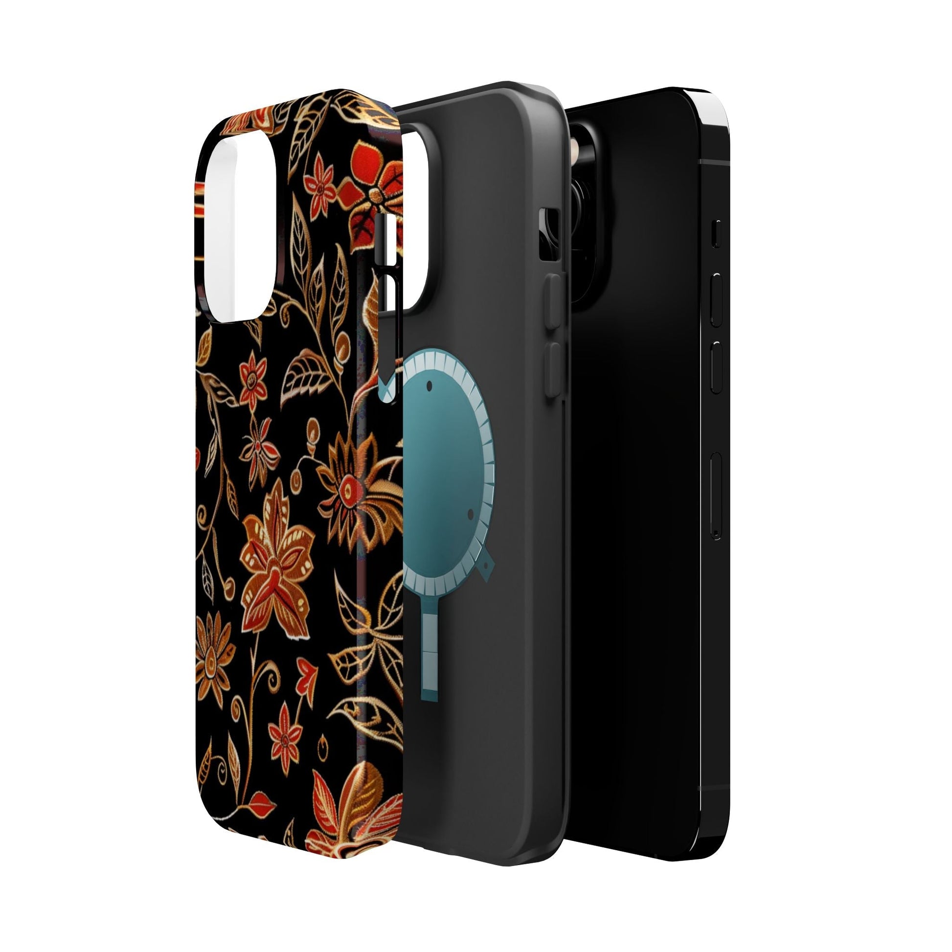 Floral Noir Magnetic Impact - Resistant Phone Case - DIGITAL X