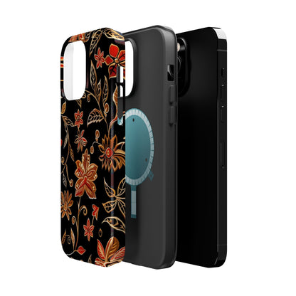 Floral Noir Magnetic Impact - Resistant Phone Case - DIGITAL X