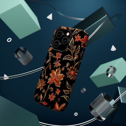 Floral Noir Magnetic Impact - Resistant Phone Case - DIGITAL X