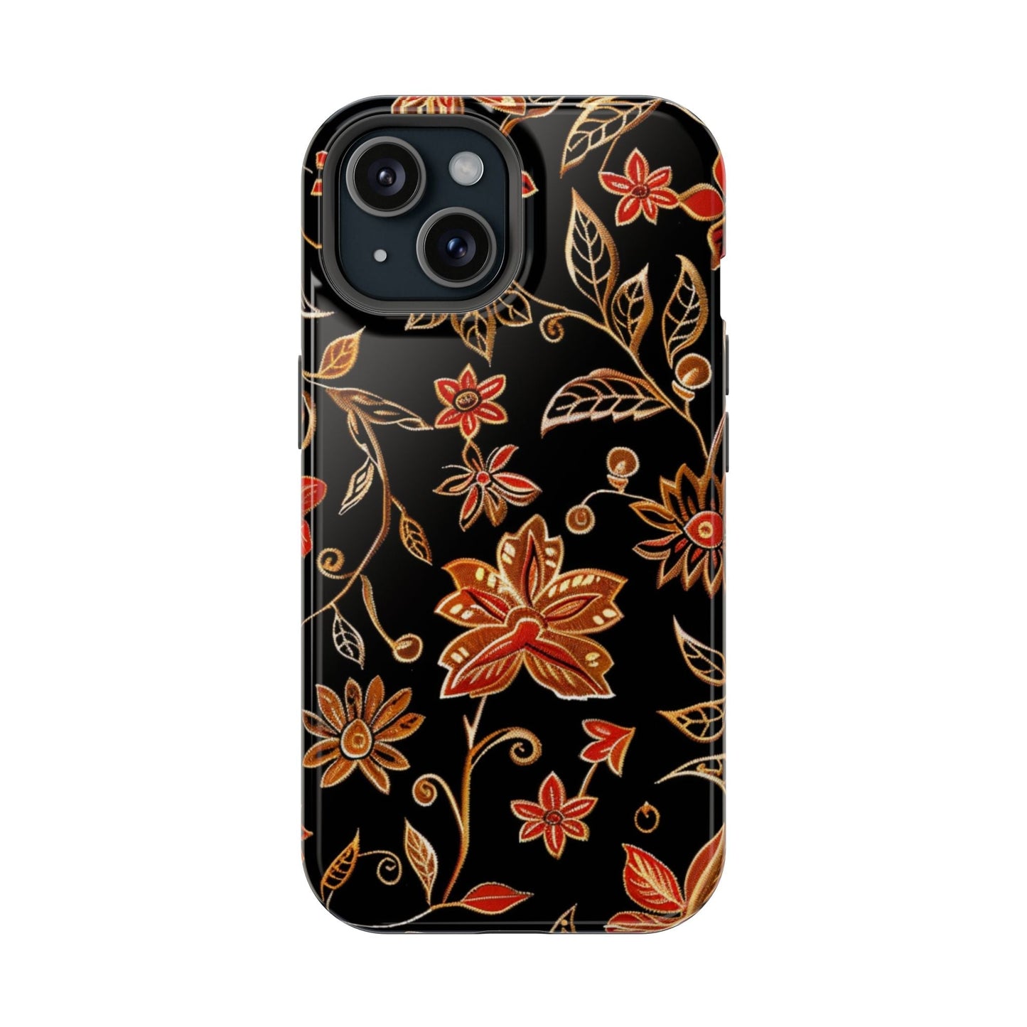 Floral Noir Magnetic Impact - Resistant Phone Case - DIGITAL X