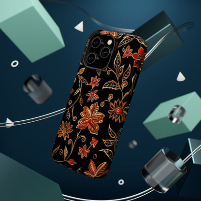 Floral Noir Magnetic Impact - Resistant Phone Case - DIGITAL X