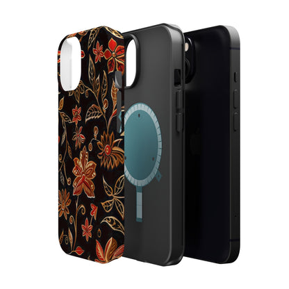 Floral Noir Magnetic Impact - Resistant Phone Case - DIGITAL X