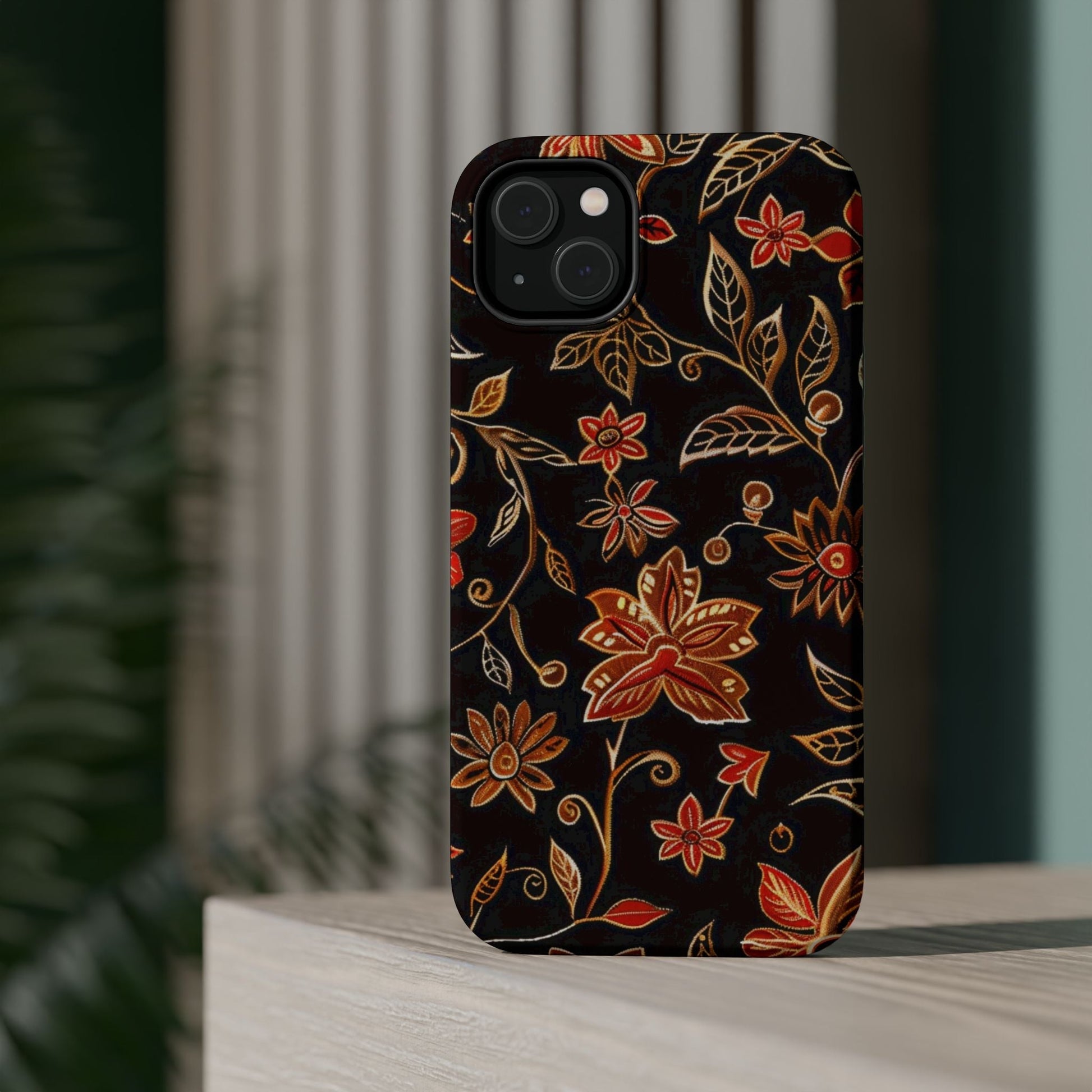 Floral Noir Magnetic Impact - Resistant Phone Case - DIGITAL X