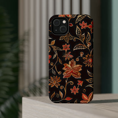 Floral Noir Magnetic Impact - Resistant Phone Case - DIGITAL X