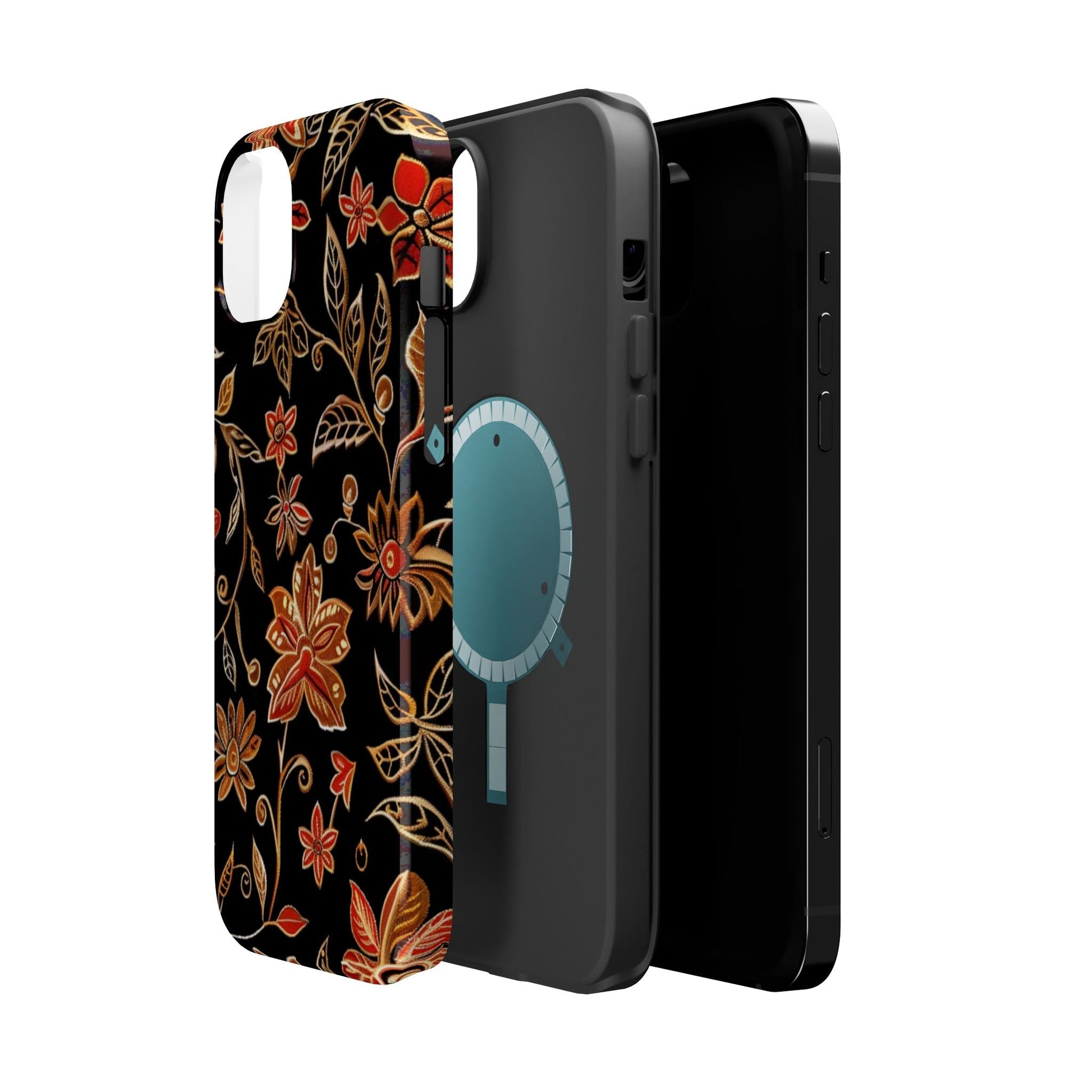Floral Noir Magnetic Impact - Resistant Phone Case - DIGITAL X