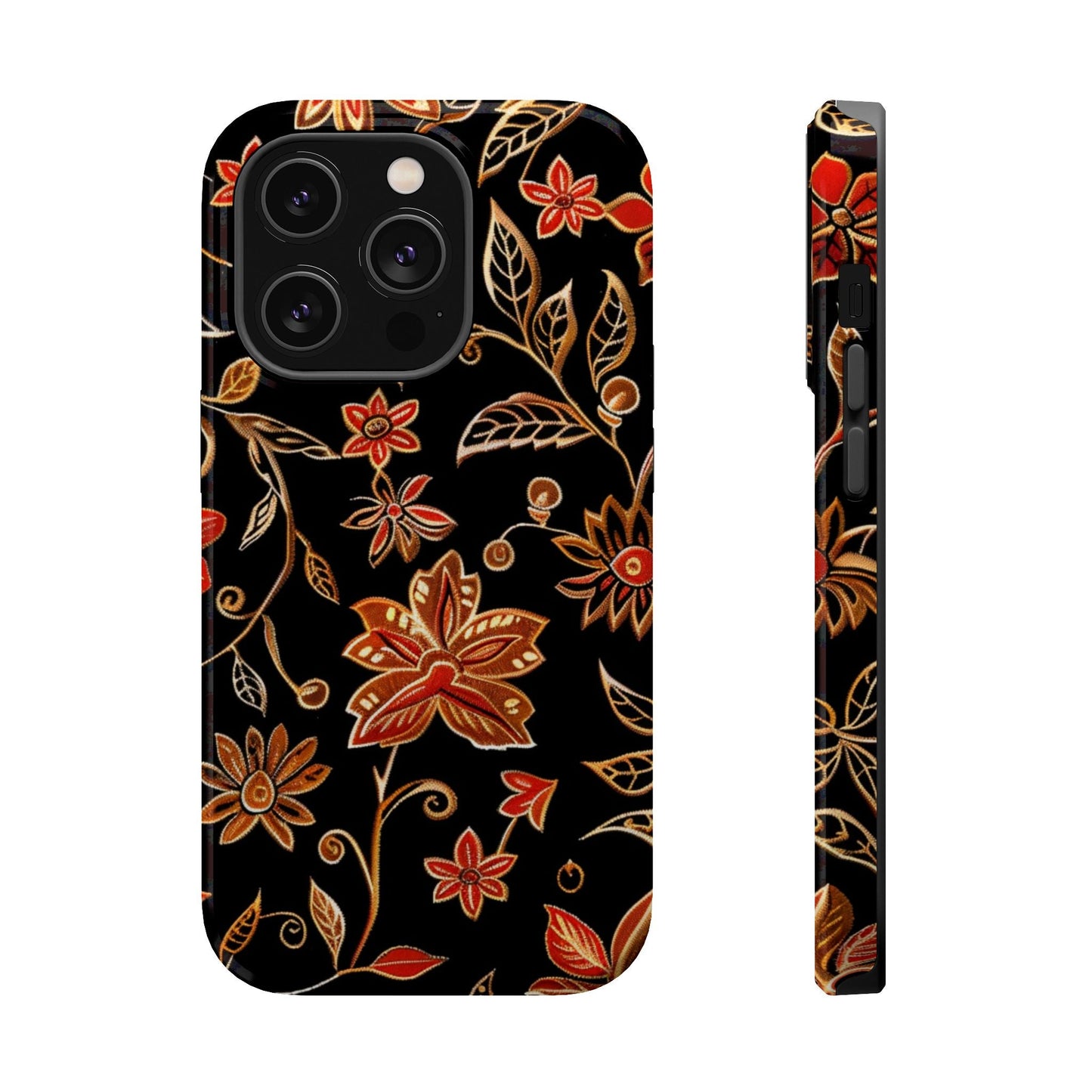 Floral Noir Magnetic Impact - Resistant Phone Case - DIGITAL X