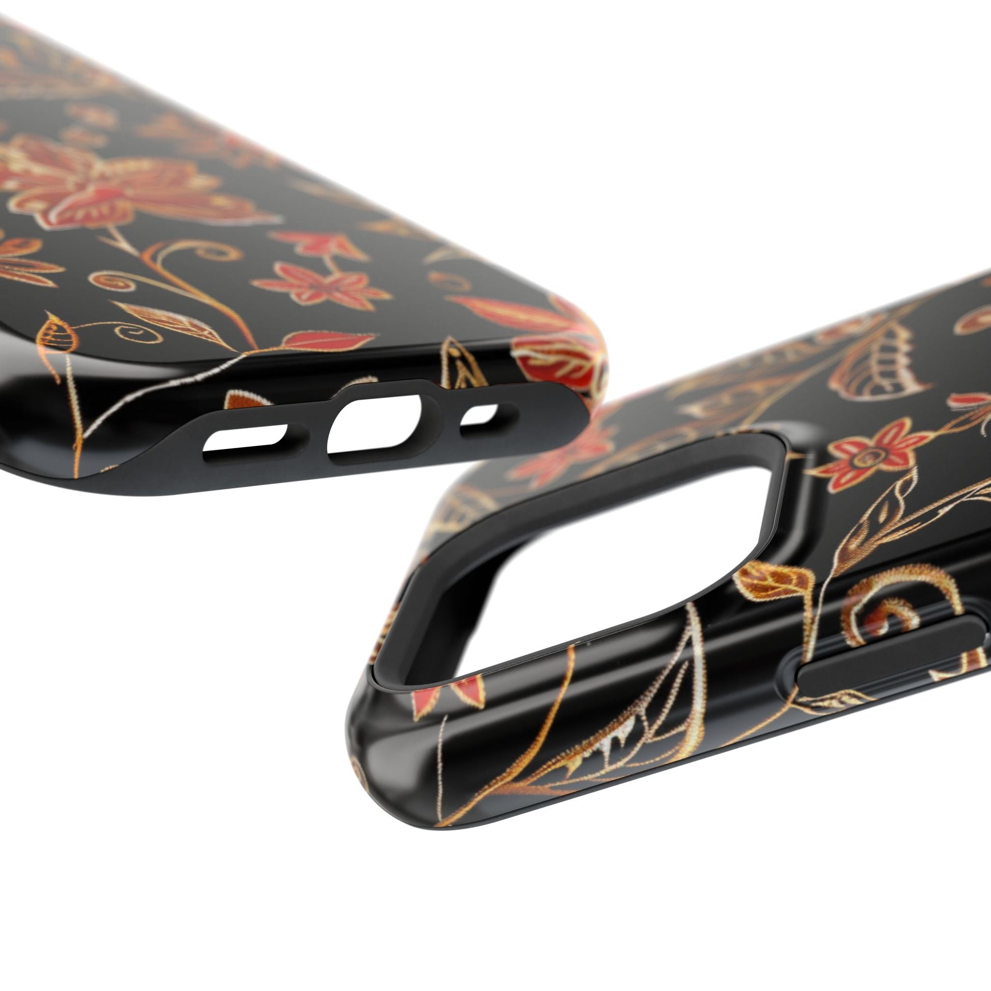 Floral Noir Magnetic Impact - Resistant Phone Case - DIGITAL X