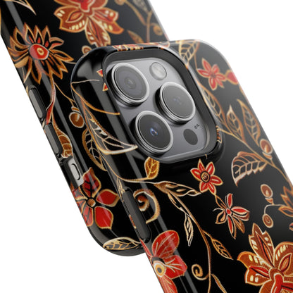 Floral Noir Magnetic Impact - Resistant Phone Case - DIGITAL X