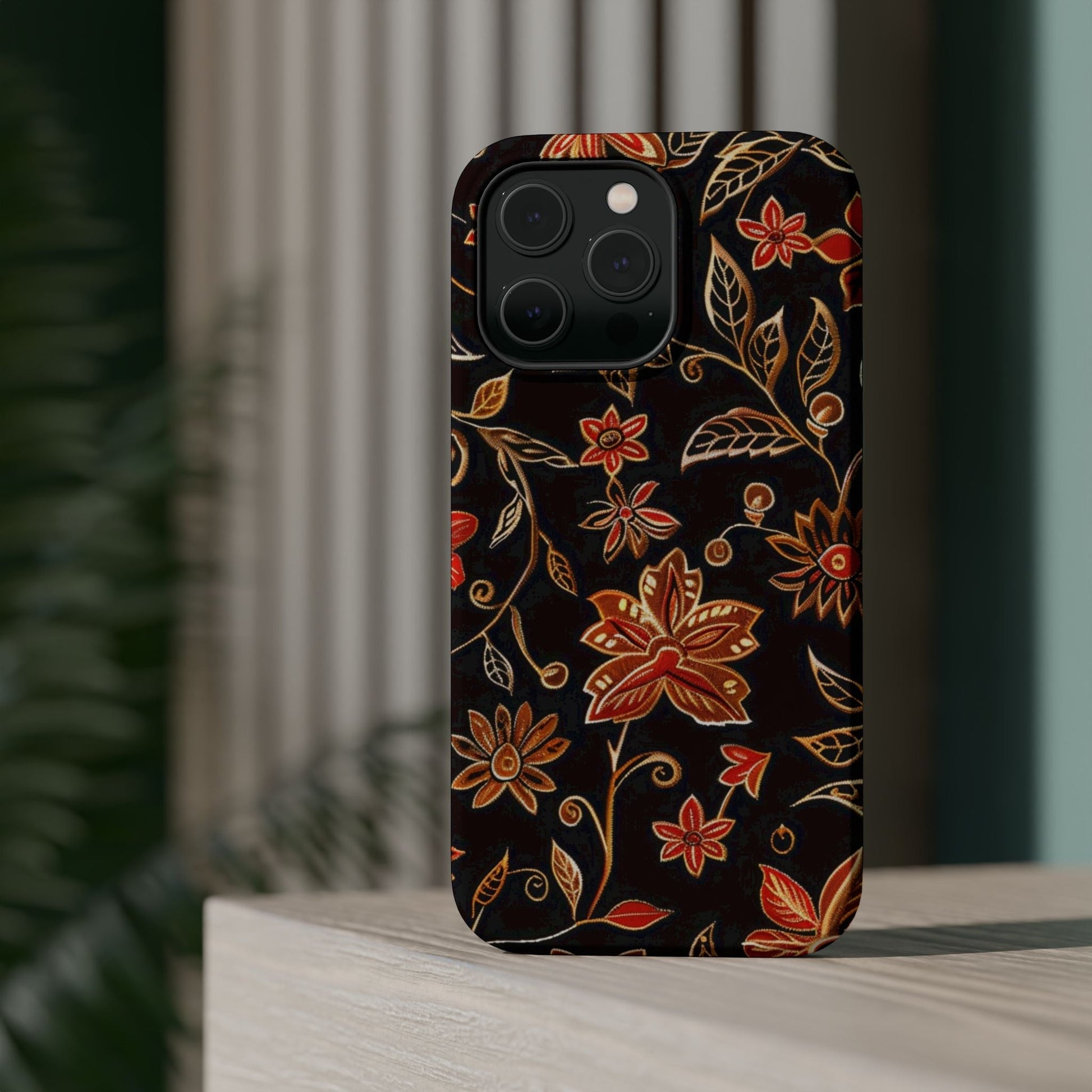 Floral Noir Magnetic Impact - Resistant Phone Case - DIGITAL X
