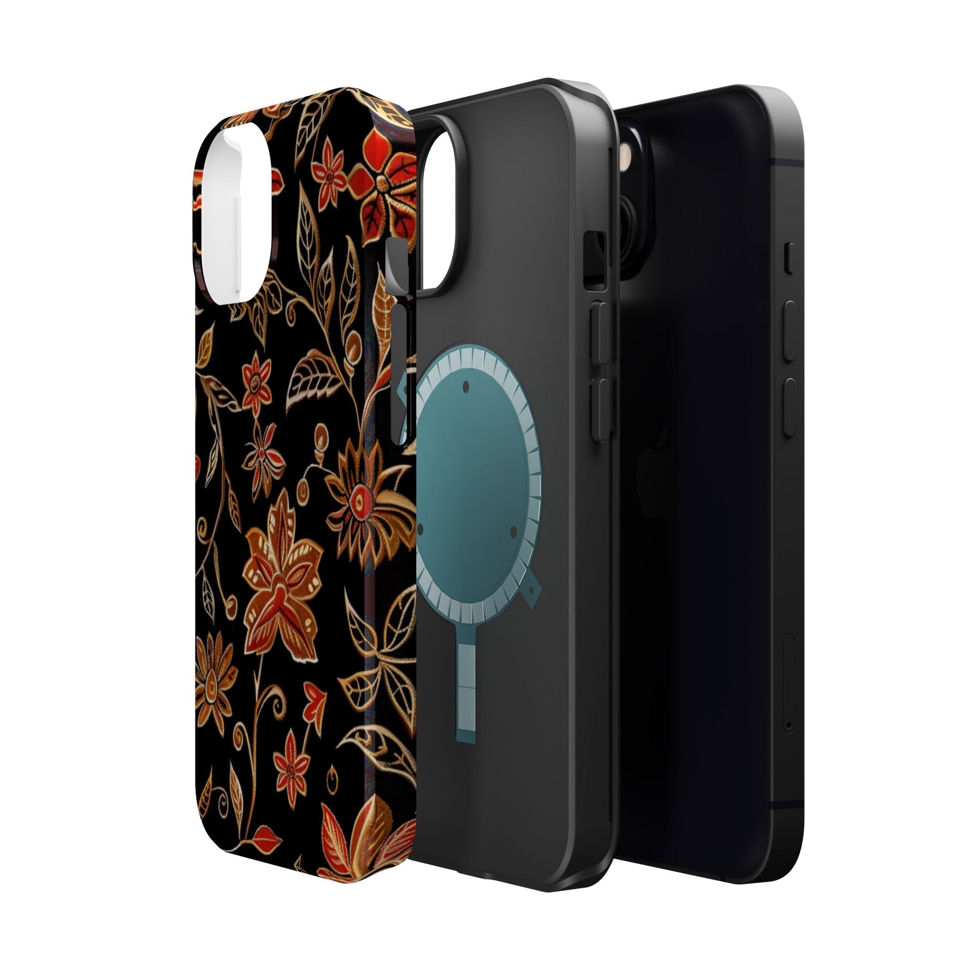 Floral Noir Magnetic Impact - Resistant Phone Case - DIGITAL X