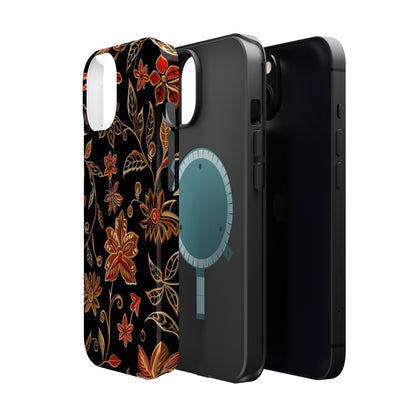 Floral Noir Magnetic Impact - Resistant Phone Case - DIGITAL X