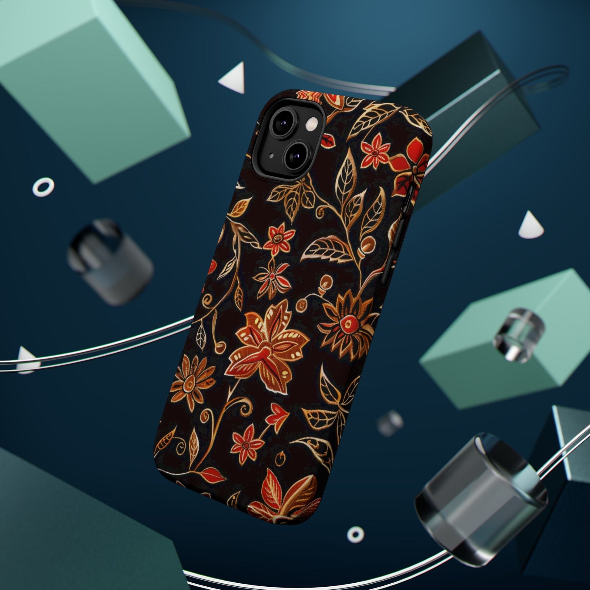 Floral Noir Magnetic Impact - Resistant Phone Case - DIGITAL X