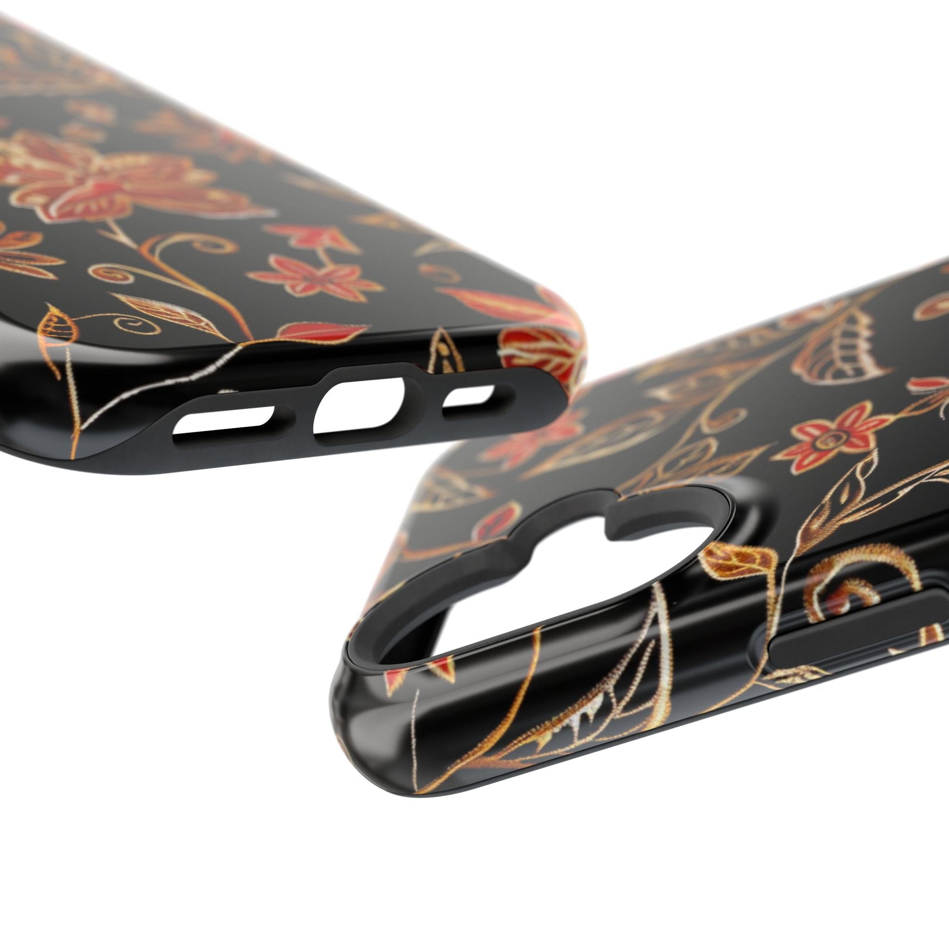 Floral Noir Magnetic Impact - Resistant Phone Case - DIGITAL X