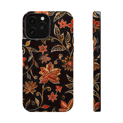Floral Noir Magnetic Impact - Resistant Phone Case - DIGITAL X