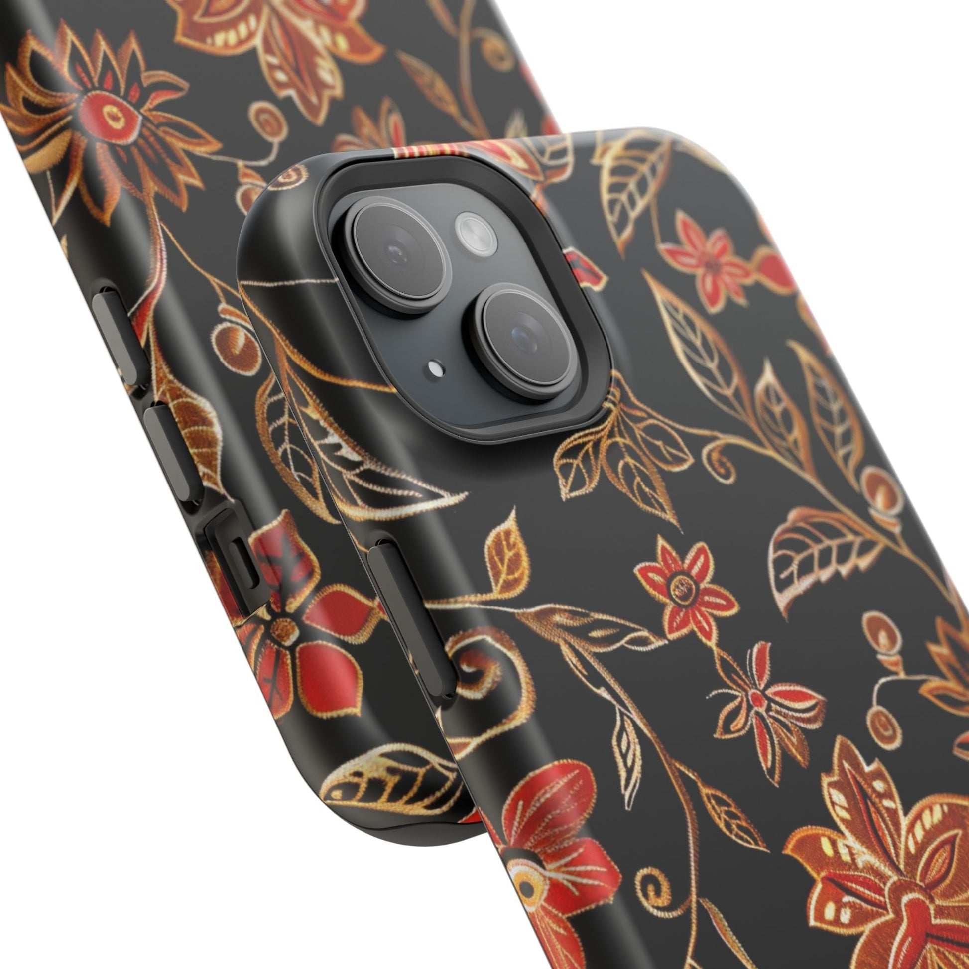 Floral Noir Magnetic Impact - Resistant Phone Case - DIGITAL X
