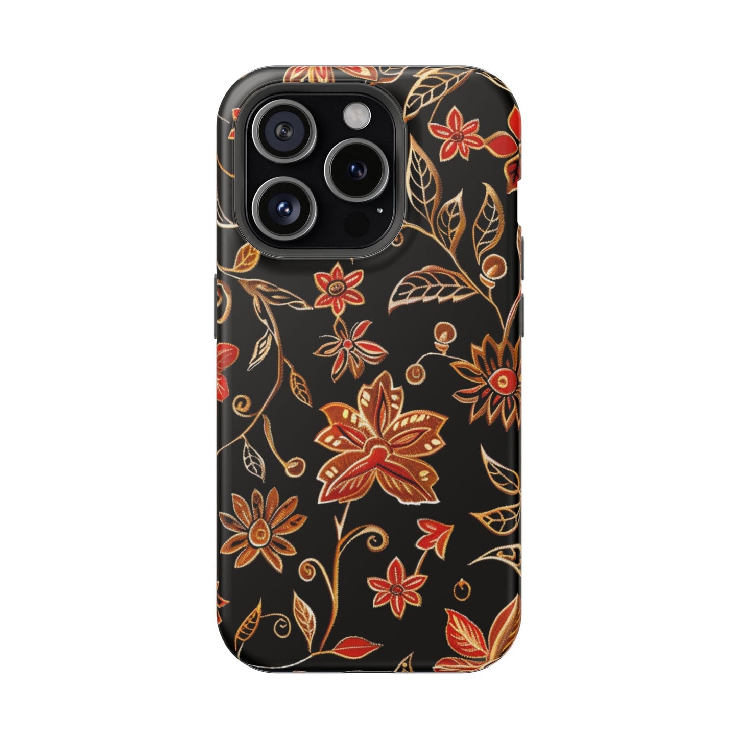 Floral Noir Magnetic Impact - Resistant Phone Case - DIGITAL X