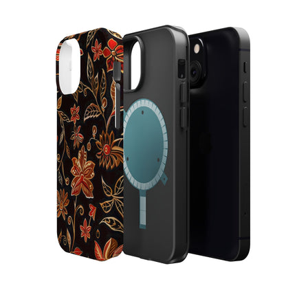 Floral Noir Magnetic Impact - Resistant Phone Case - DIGITAL X