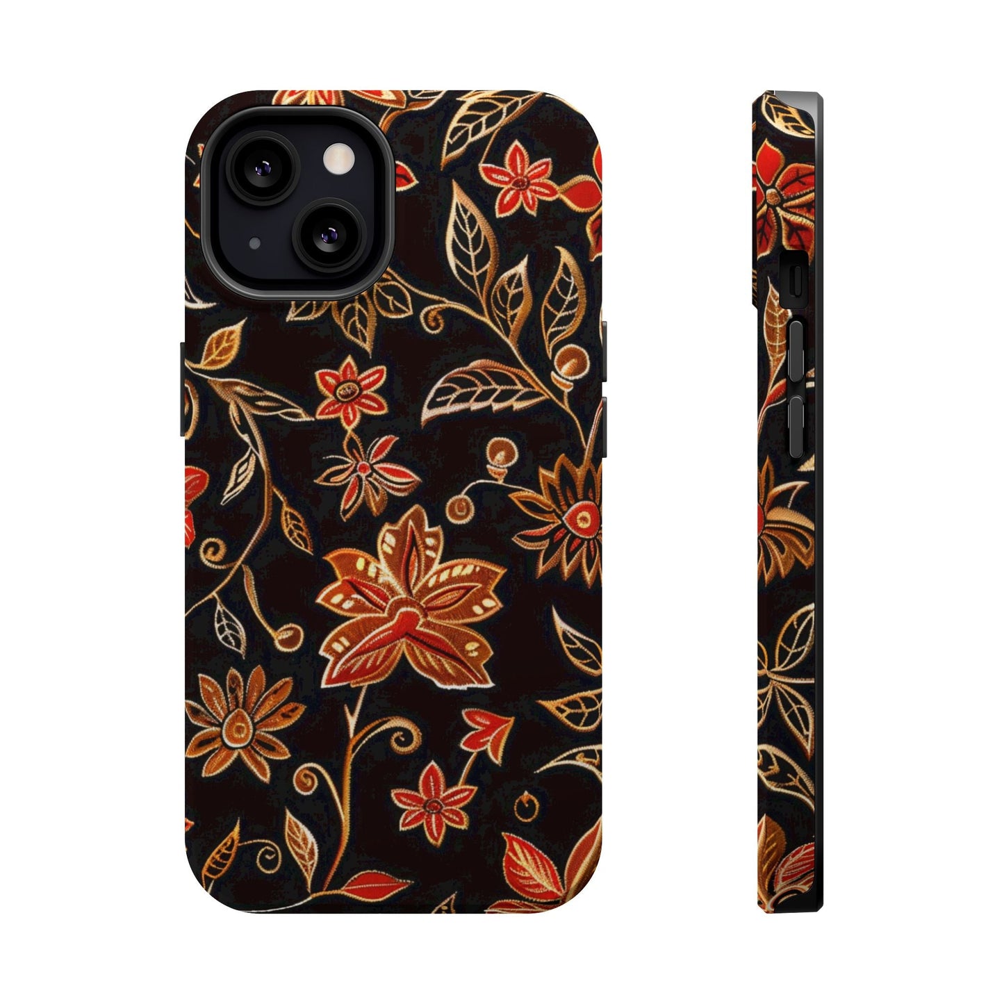 Floral Noir Magnetic Impact - Resistant Phone Case - DIGITAL X